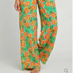 NWT Tropical Print Wide Leg Pants